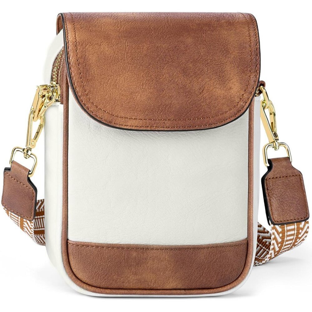 Small Leather Crossbody Bag Women Travel Purse Cell Phone Organizer